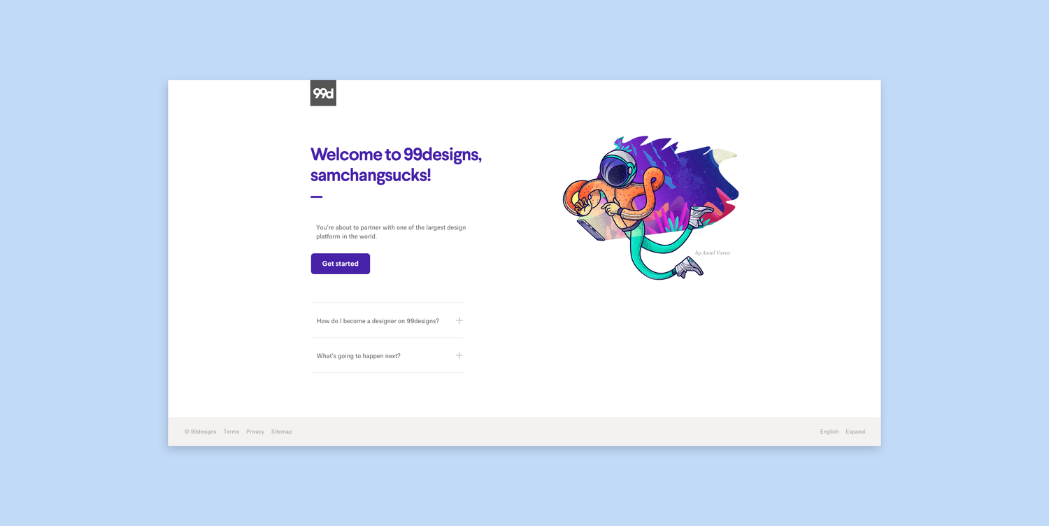 Onboarding - Welcome Page