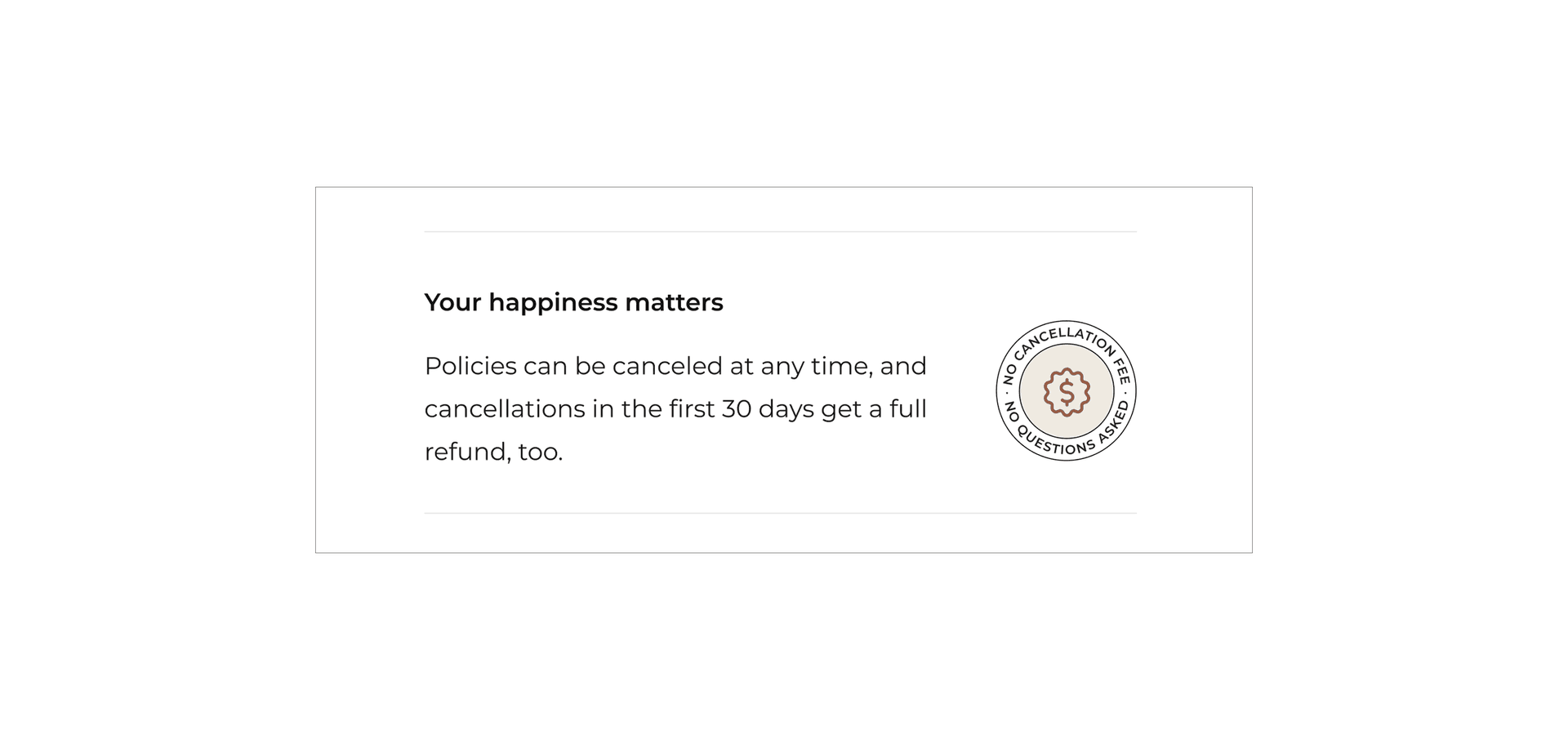 Cancellation policy